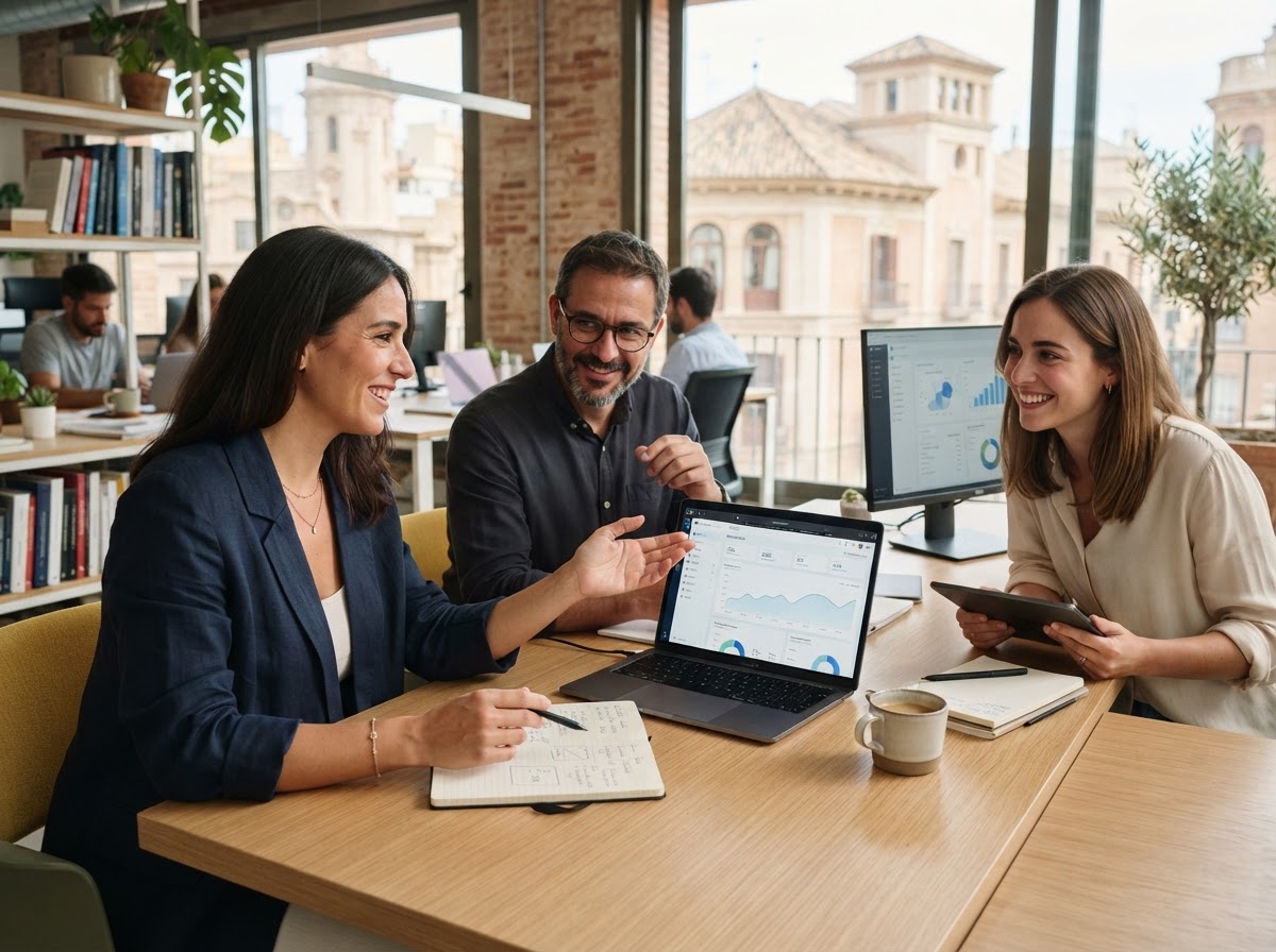 Zavavo Ferino equipo analizando modelos de datos financieros en pantalla